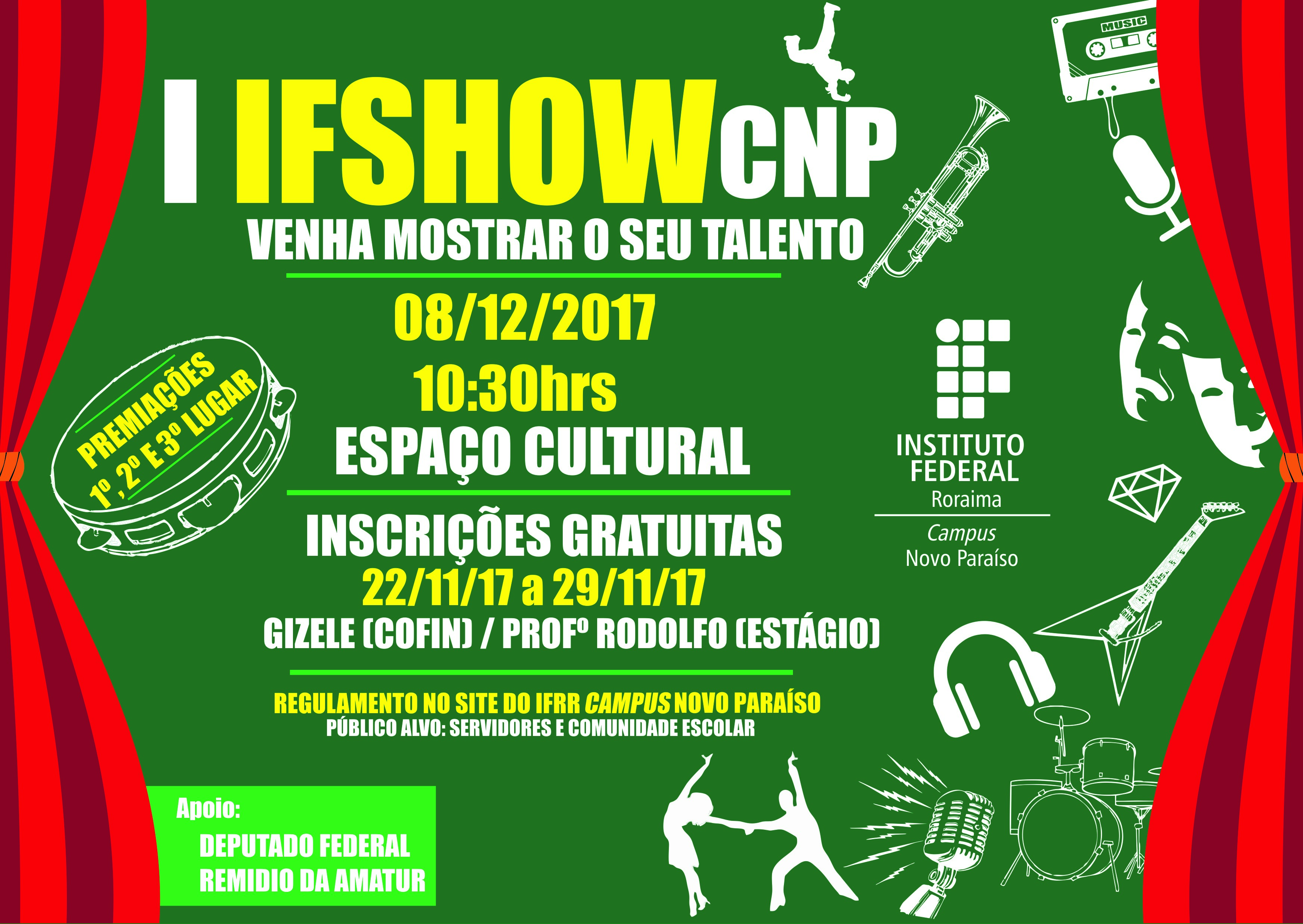 1.° IF Show vai reunir comunidade acadêmica do Campus Novo Paraíso em dezembro