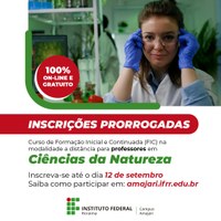 IFRR prorroga inscrições de professores indígenas do Amajari no curso FIC em Ciências da Natureza