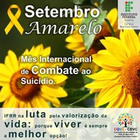 Comissões Internas de Qualidade de Vida dos Servidores realizarão ação alusiva ao Setembro Amarelo 