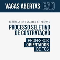 EAD – Lançado edital para formação de cadastro de reserva de professores orientadores   