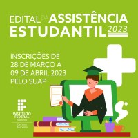 Inscrições para o edital da Assistência Estudantil seguem até 9 de abril