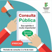 Campus do IFRR no Bonfim realiza consulta pública para oferta de novos cursos