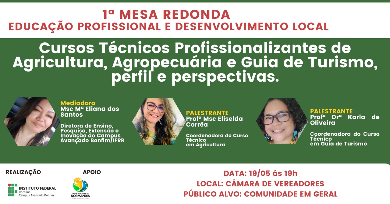 MESA-REDONDA – Equipe do Campus Avançado Bonfim vai discutir oferta de cursos técnicos em Normandia