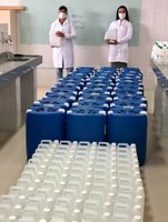COMBATE AO NOVO CORONAVÍRUS – IFRR produz e vai distribuir quase 2 mil litros de álcool 