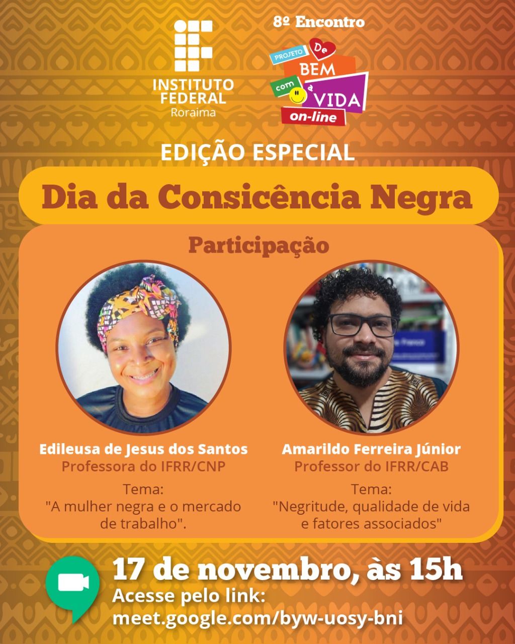 Evento virtual alusivo ao Dia da Consciência Negra ocorre nesta terça-feira, 17