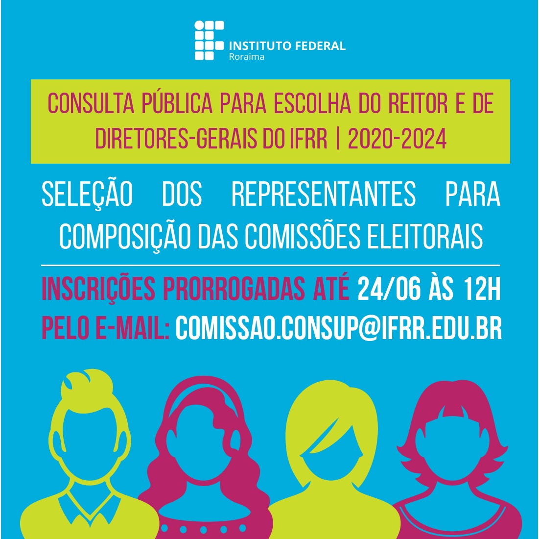 ESCOLHA DE DIRIGENTES –  Prorrogadas inscrições para membros das comissões eleitorais do IFRR