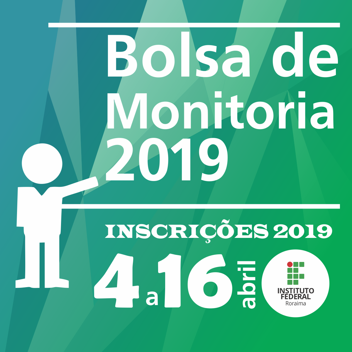 Inscrições ao Programa Institucional de Monitoria podem ser realizadas de 4 a 16 de abril