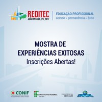 REDITEC – Inscrições para Mostra de Experiências Exitosas estão abertas