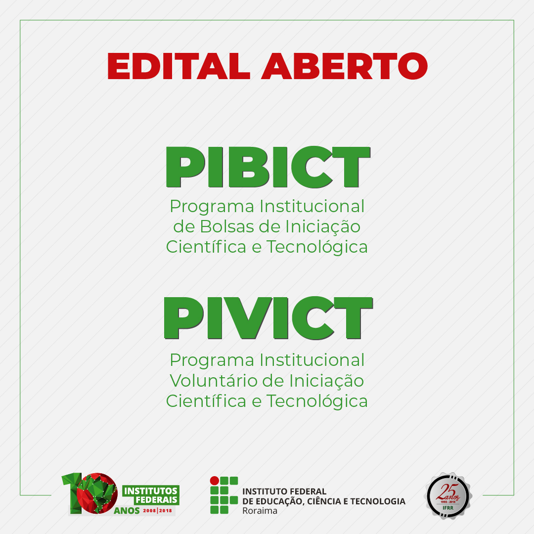 Ofertadas 39 bolsas em programa de iniciação científica e tecnológica do IFRR