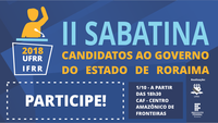 SABATINA – Evento organizado pela UFRR e IFRR será nesta segunda-feira, 1.º de outubro